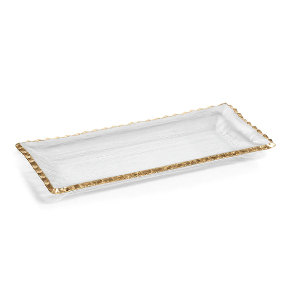 Lucite Gold Branch Cup with 5 towels on Lucite Tray — The Doily Lady
